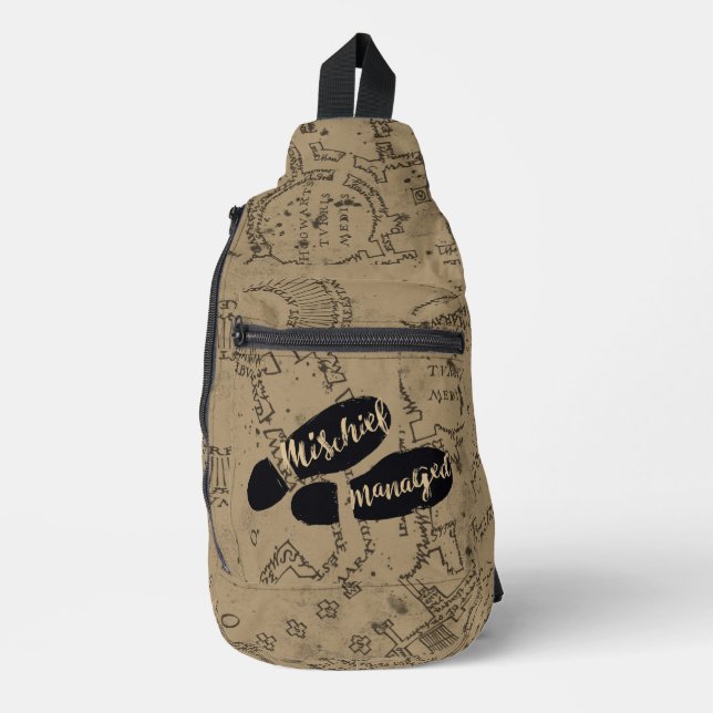 Sac À Bandoulière Harry Potter | MISCHIEF MANAGED™ Mappage Empreinte (Recto)