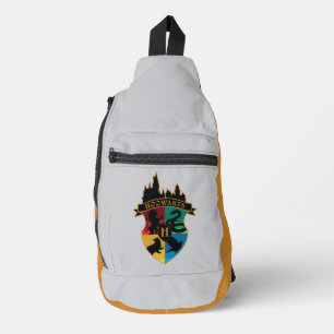 Sac À Bandoulière HoGWARTS™ Castle Crest House Insigne de fierté