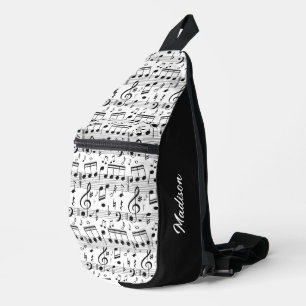Sac À Bandoulière Illustration de musique de nom personnalisé