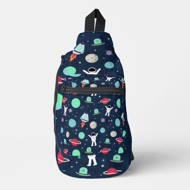 Sac À Bandoulière Illustration du Motif spatial (Recto)