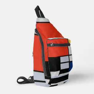 Sac À Bandoulière Impression de composition de Piet Mondrian rouge j