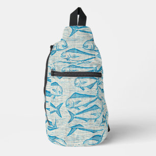 Sac À Bandoulière imprimé aloha tropical hawaïen