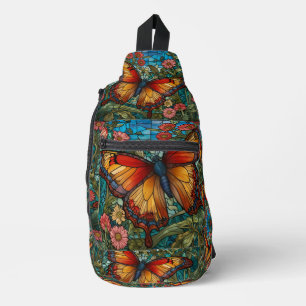 Sac À Bandoulière Jardin de papillon en verre teinté élégant