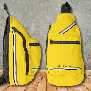 Sac À Bandoulière Jaune avec traits