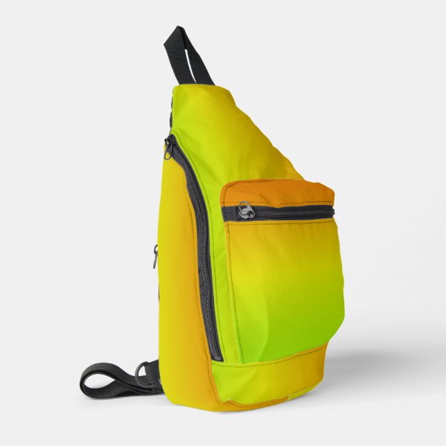 Sac À Bandoulière Jaune Dégradé À Orange (Coin gauche)