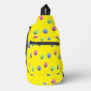 Sac À Bandoulière Jaune sur les oeufs de Pâques