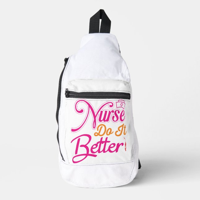 SAC À BANDOULIÈRE JE SUIS UNICORNE NURSE (Recto)