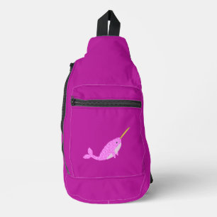 Sac À Bandoulière Jolie fille rose bébé Narwhal