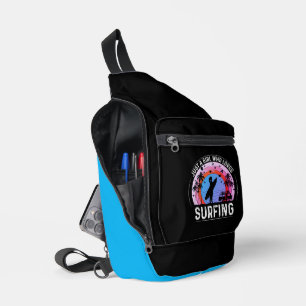 Sac À Bandoulière Juste une fille qui aime surfer