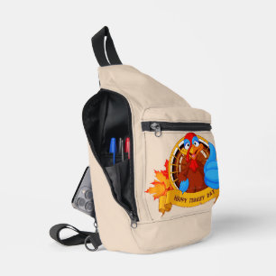 Sac À Bandoulière La conception amusante de Thanksgiving de style de