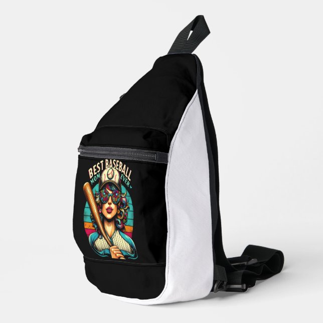 Sac À Bandoulière La Meilleure Maman De Baseball (Coin droit)