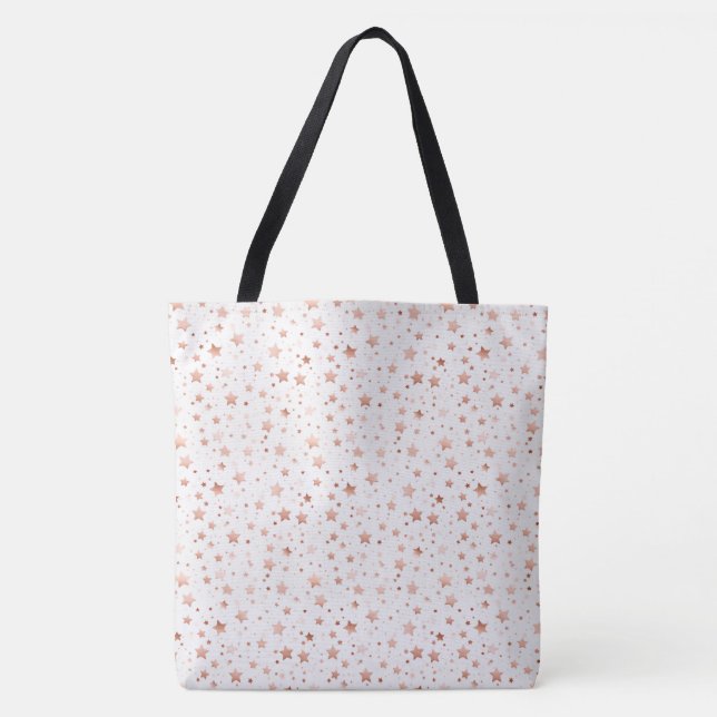 Sac à bandoulière large étoiles rose gold délicat (Devant)