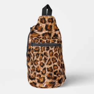 Sac À Bandoulière Leopard Jaguar Chat fourrure Brown Motif-24609
