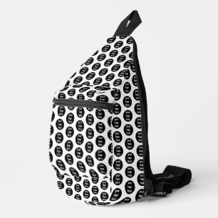 Sac À Bandoulière Logo d'entreprise promotionnel Motif noir blanc
