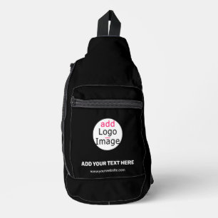 Sac À Bandoulière Logo personnalisé Extravagant Business Chic Noir