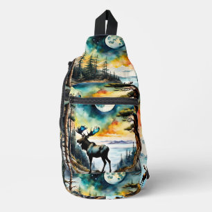 Sac À Bandoulière L'orignal de l'Alaska à la baie