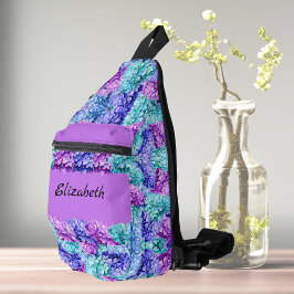 Sac À Bandoulière Magnifiques fleurs d'hydrangée, personnalisables