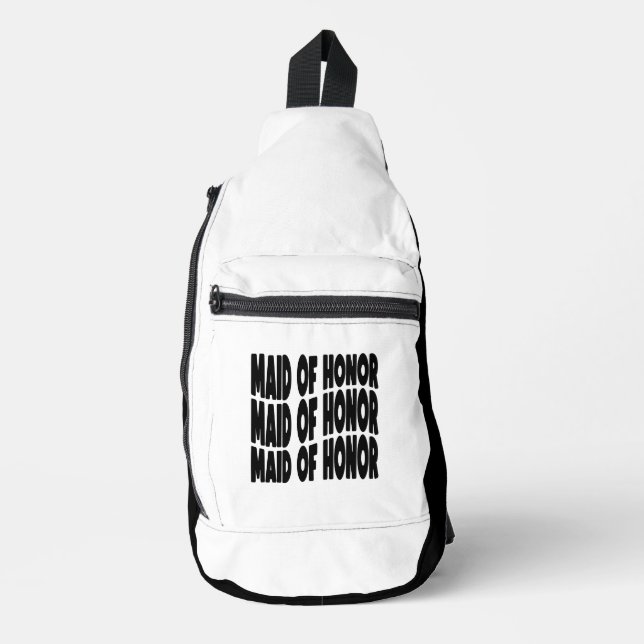Sac À Bandoulière Maid of Honor Compact noir blanc (Recto)