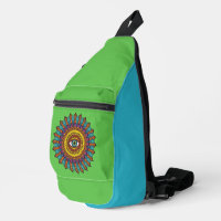 Mandala Third Eye Graphique Festival Vert Bleu 90s