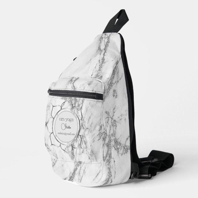 Sac À Bandoulière Marbre de Parties scintillant élégant (Coin droit)