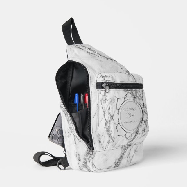 Sac À Bandoulière Marbre de Parties scintillant élégant (Ouvrir)