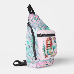 Sac À Bandoulière Mignonnes filles sirène imaginaire ajouter nom