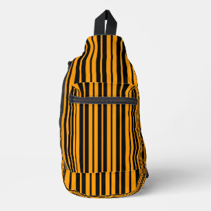 Sac À Bandoulière Modèle de bande verticale orange noir