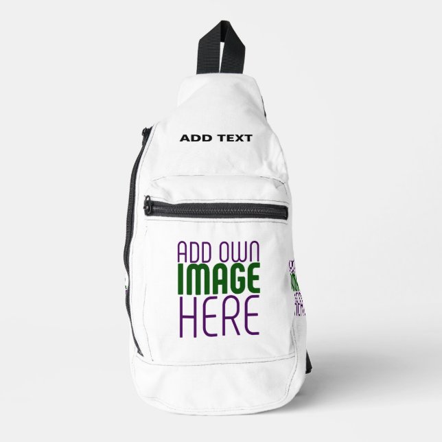 SAC À BANDOULIÈRE MODÈLE DE TEXTE D'IMAGE BLANCHE SIMPLE MODERNE (Recto)