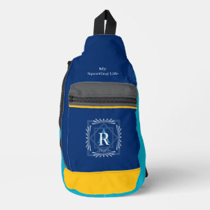 Sac À Bandoulière Moderne et élégant Monogram Blue