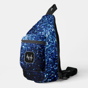 Sac À Bandoulière Monogramme bleu foncé brille de parties scintillan