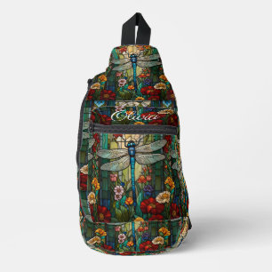 Sac À Bandoulière monogramme de boho de libellule d'art nouveau vint