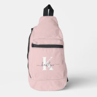Monogramme élégant rose poudré gris