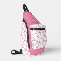 Monogramme personnalisé motif ruban rose