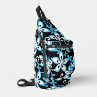 MOTIF ALOHA HAWAII EN NOIR/BLEU