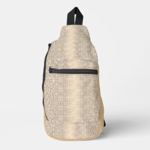 Sac À Bandoulière motif arabe or