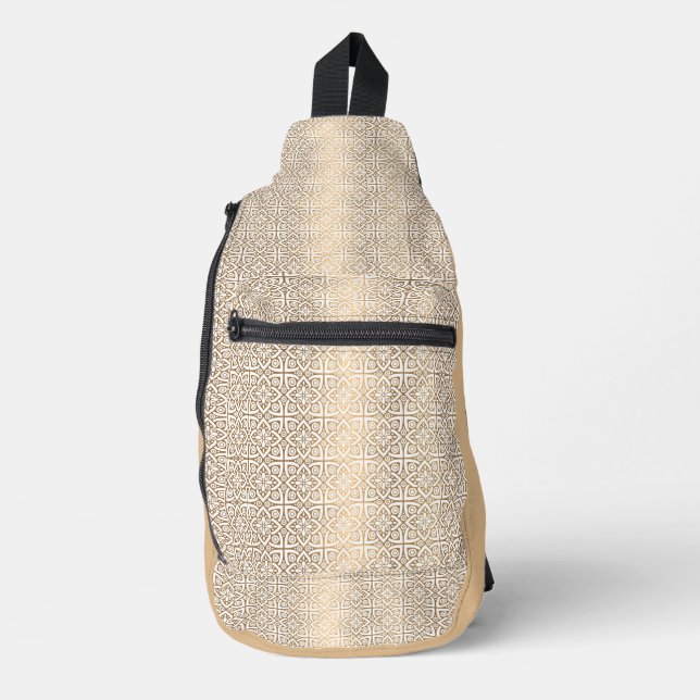 Sac À Bandoulière motif arabe or (Recto)