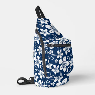 SAC À BANDOULIÈRE MOTIF BLUE HAWAII DANS MARINE BLUE