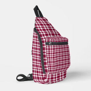 Sac À Bandoulière Motif carreaux blanc Bourgogne
