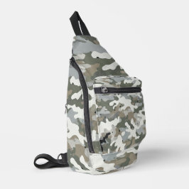 Sac À Bandoulière Motif de camouflage militaire d'hiver