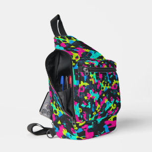 Sac À Bandoulière Motif de camouflage néon