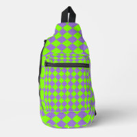 Motif de diamant Purple Green Checker
