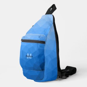 Sac À Bandoulière Motif de maillage géométrique bleu clair