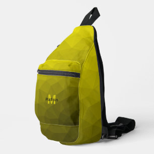 Sac À Bandoulière Motif de maillage géométrique dégradé jaune