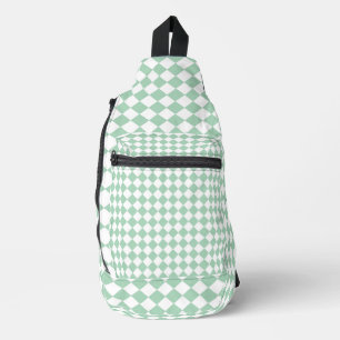 Sac À Bandoulière Motif diamant Green White Checker