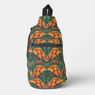 Sac À Bandoulière Motif Exotique Tapisserie Safari - Le Lotus Blanc
