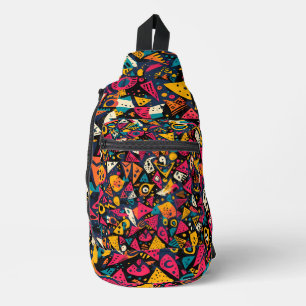 Sac À Bandoulière Motif géométrique rétro