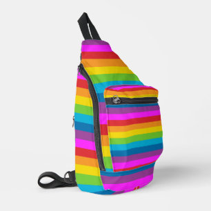 Sac À Bandoulière Motif Rayures Arc-en-ciel