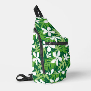 SAC À BANDOULIÈRE MOTIF TIARE EN VERT