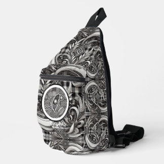 Sac À Bandoulière Nanomètre Botanique Plaid Géométrique Taïwan