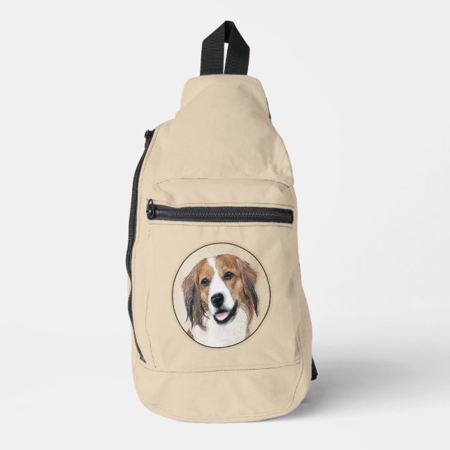 Sac À Bandoulière Nederlandse Kooikerhondje Peinture Animal Chien Ar (Recto)